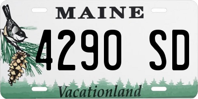 ME license plate 4290SD