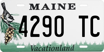 ME license plate 4290TC