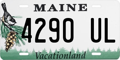 ME license plate 4290UL