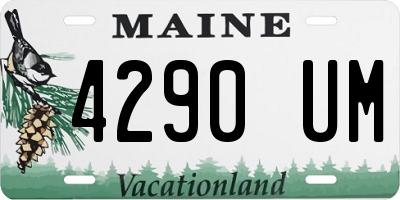ME license plate 4290UM