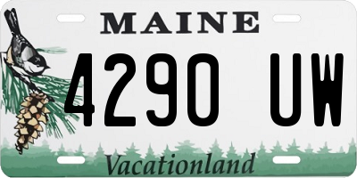 ME license plate 4290UW