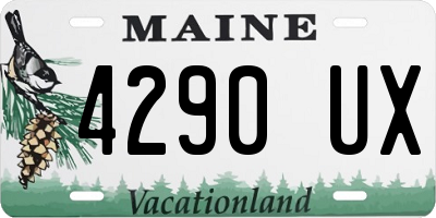 ME license plate 4290UX