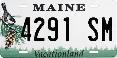 ME license plate 4291SM