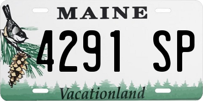ME license plate 4291SP