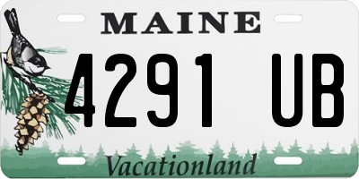 ME license plate 4291UB