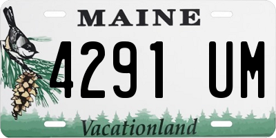 ME license plate 4291UM