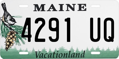 ME license plate 4291UQ
