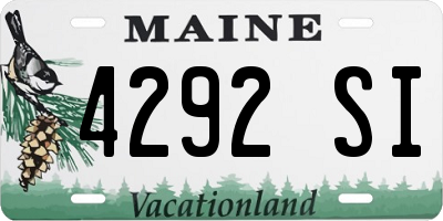 ME license plate 4292SI