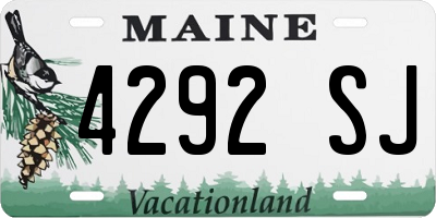 ME license plate 4292SJ