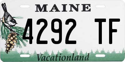 ME license plate 4292TF