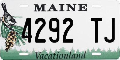 ME license plate 4292TJ