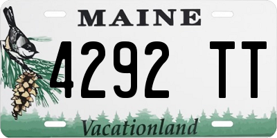 ME license plate 4292TT