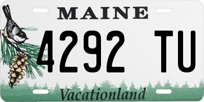 ME license plate 4292TU