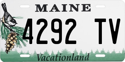 ME license plate 4292TV