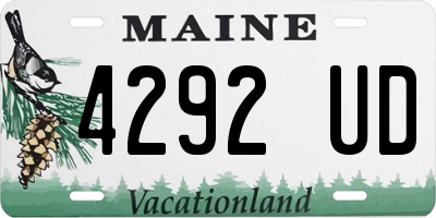 ME license plate 4292UD