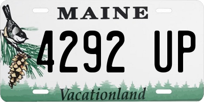 ME license plate 4292UP