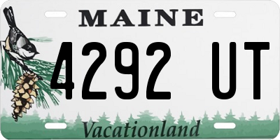 ME license plate 4292UT