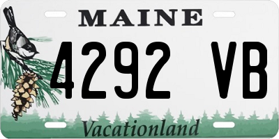 ME license plate 4292VB