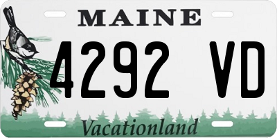 ME license plate 4292VD
