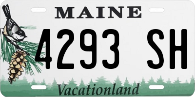 ME license plate 4293SH