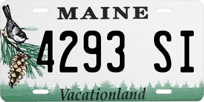 ME license plate 4293SI