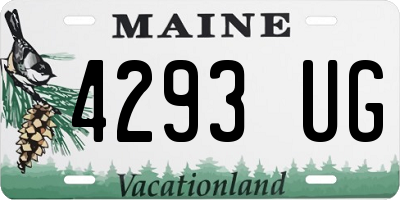ME license plate 4293UG