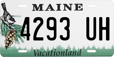 ME license plate 4293UH