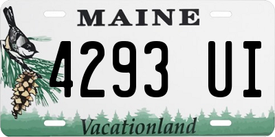 ME license plate 4293UI