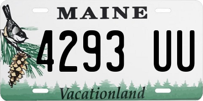 ME license plate 4293UU