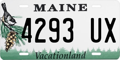 ME license plate 4293UX