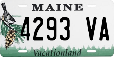 ME license plate 4293VA