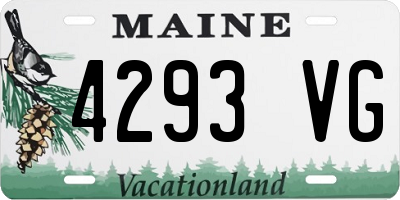 ME license plate 4293VG