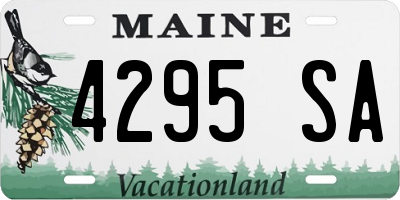 ME license plate 4295SA