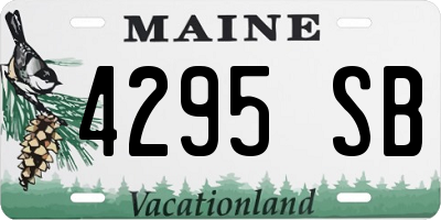 ME license plate 4295SB