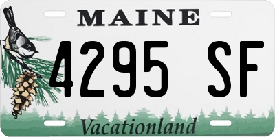 ME license plate 4295SF