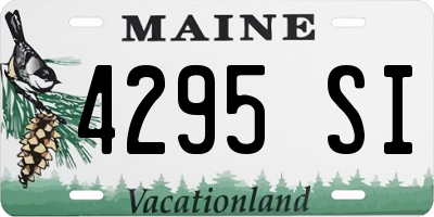 ME license plate 4295SI