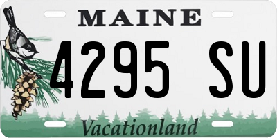 ME license plate 4295SU