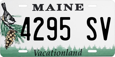 ME license plate 4295SV