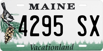 ME license plate 4295SX