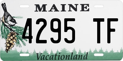 ME license plate 4295TF