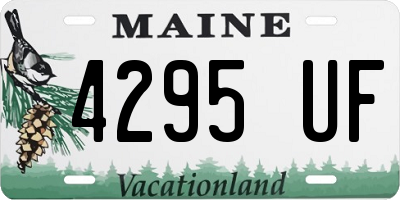 ME license plate 4295UF