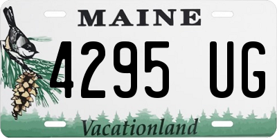 ME license plate 4295UG