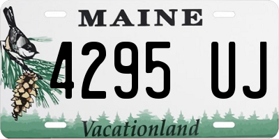 ME license plate 4295UJ