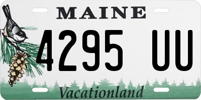 ME license plate 4295UU