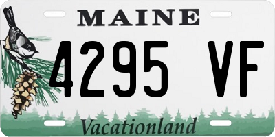 ME license plate 4295VF
