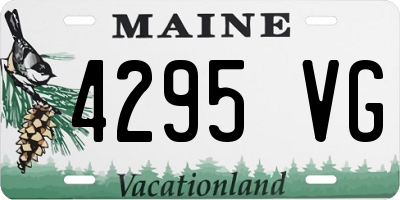 ME license plate 4295VG