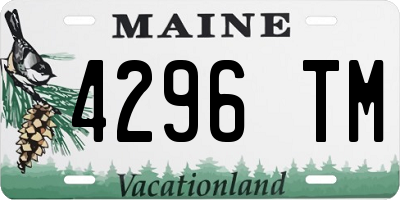 ME license plate 4296TM