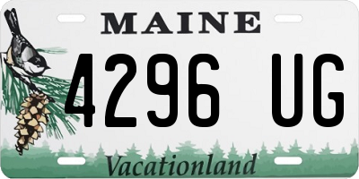 ME license plate 4296UG