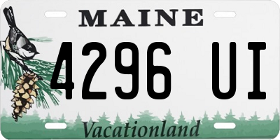 ME license plate 4296UI