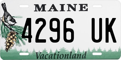 ME license plate 4296UK